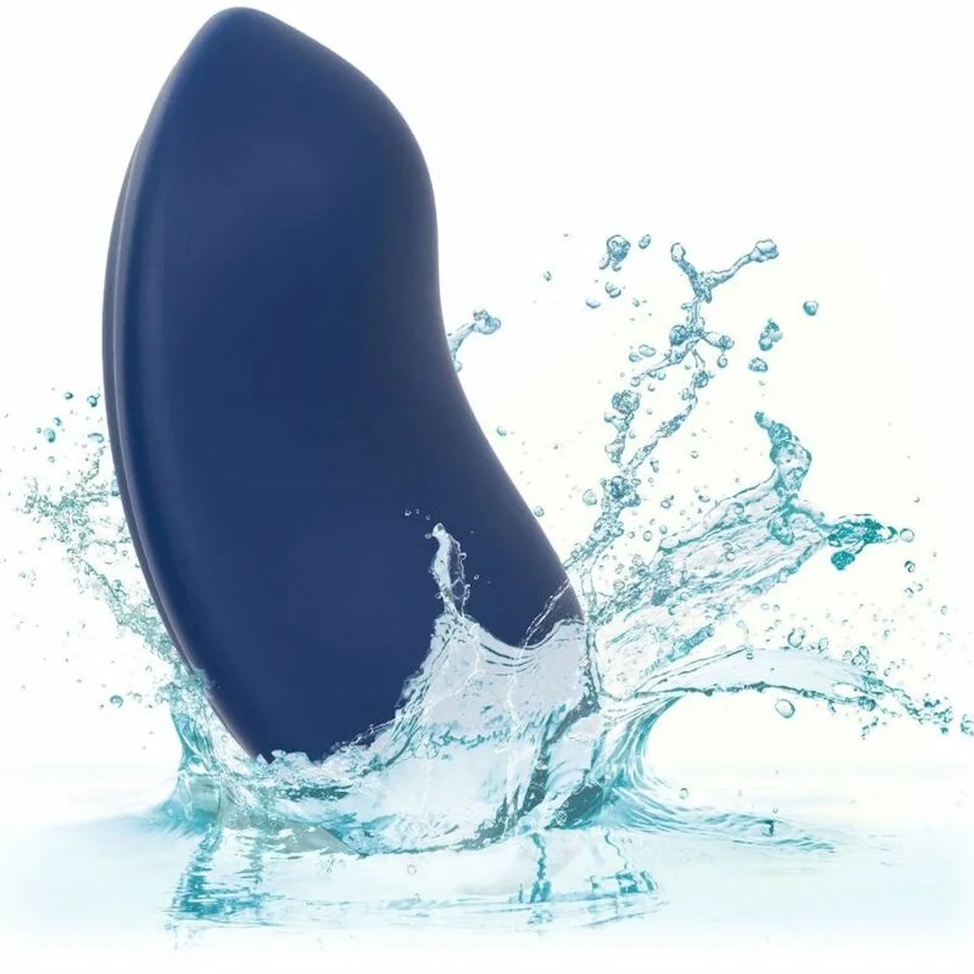 CalExotics Cashmere Velvet Curve Blue - Masażer silikonowy 10 trybow IPX7 — zdjęcie 10
