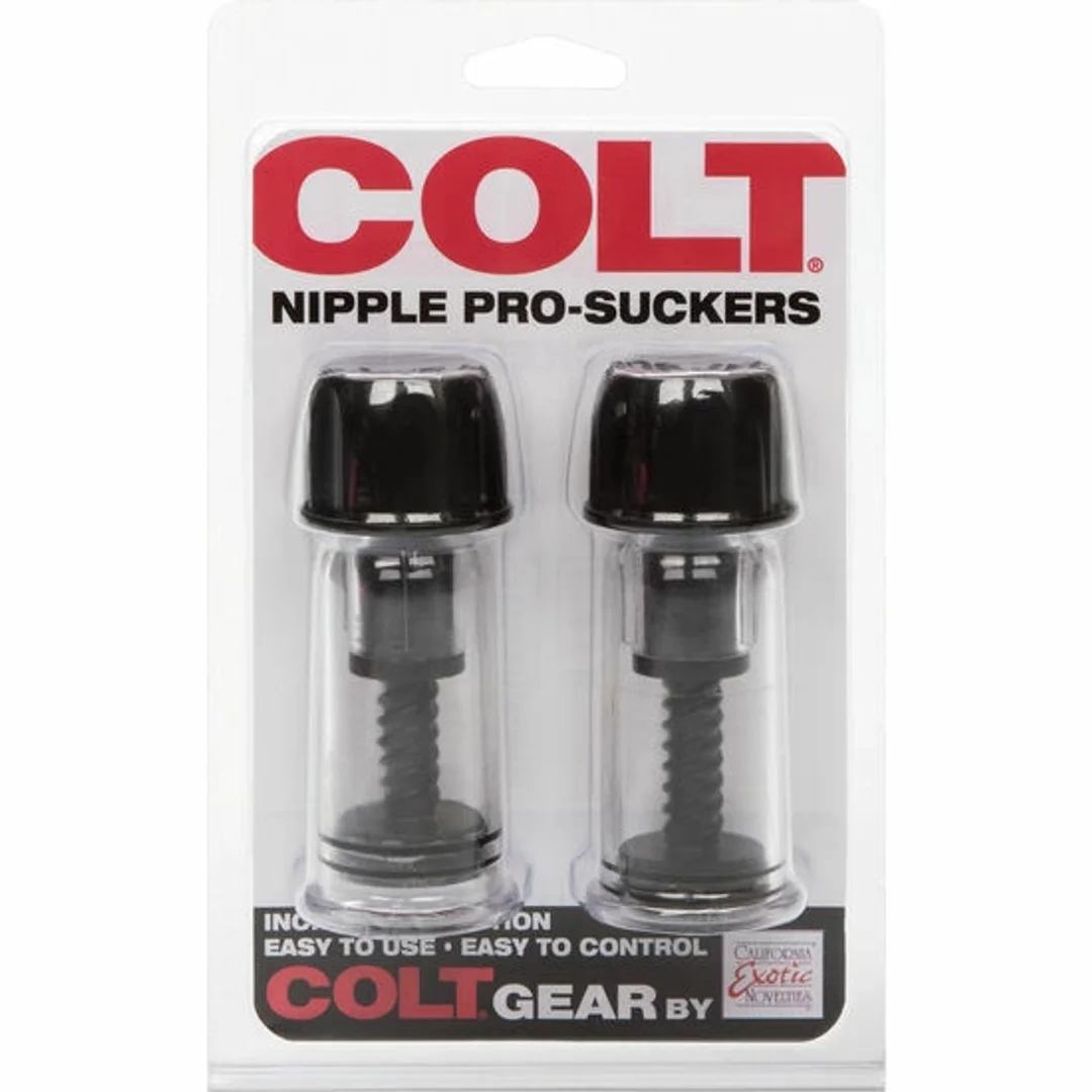 CalExotics Colt Gear Przyssawki Fale Stymulujące do Brodawek Czarne — zdjęcie 2