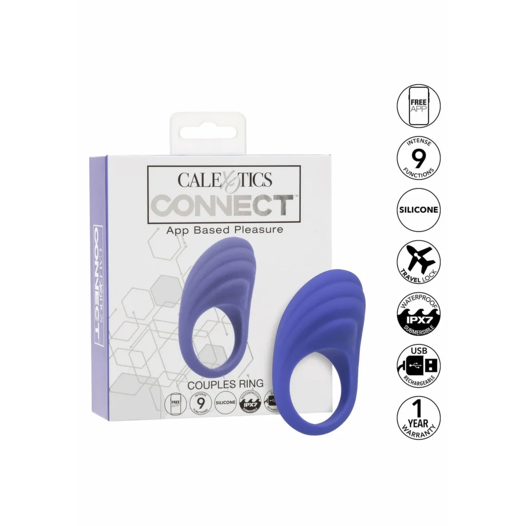 CalExotics Connect Couples Ring silikonowy, sterowany aplikacją, wodoodporny