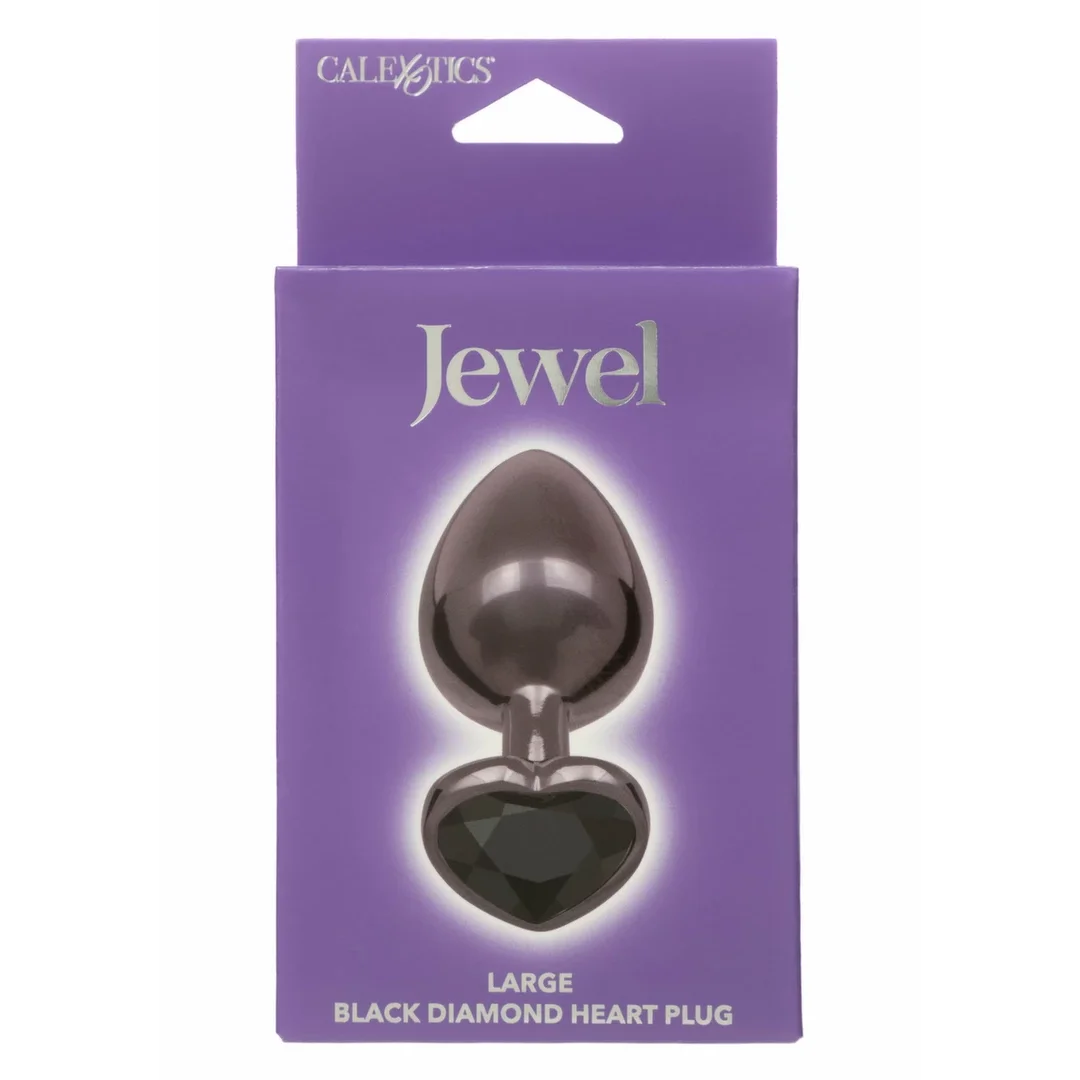 CalExotics Diamond Heart Plug Large - elegancki model z kryształowym sercem, rozmiar L — zdjęcie 2