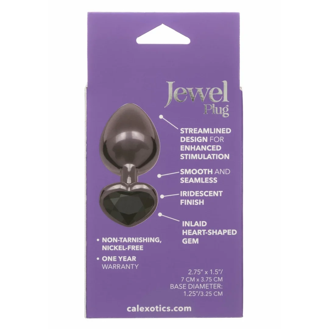 CalExotics Diamond Heart Plug Large - elegancki model z kryształowym sercem, rozmiar L — zdjęcie 3