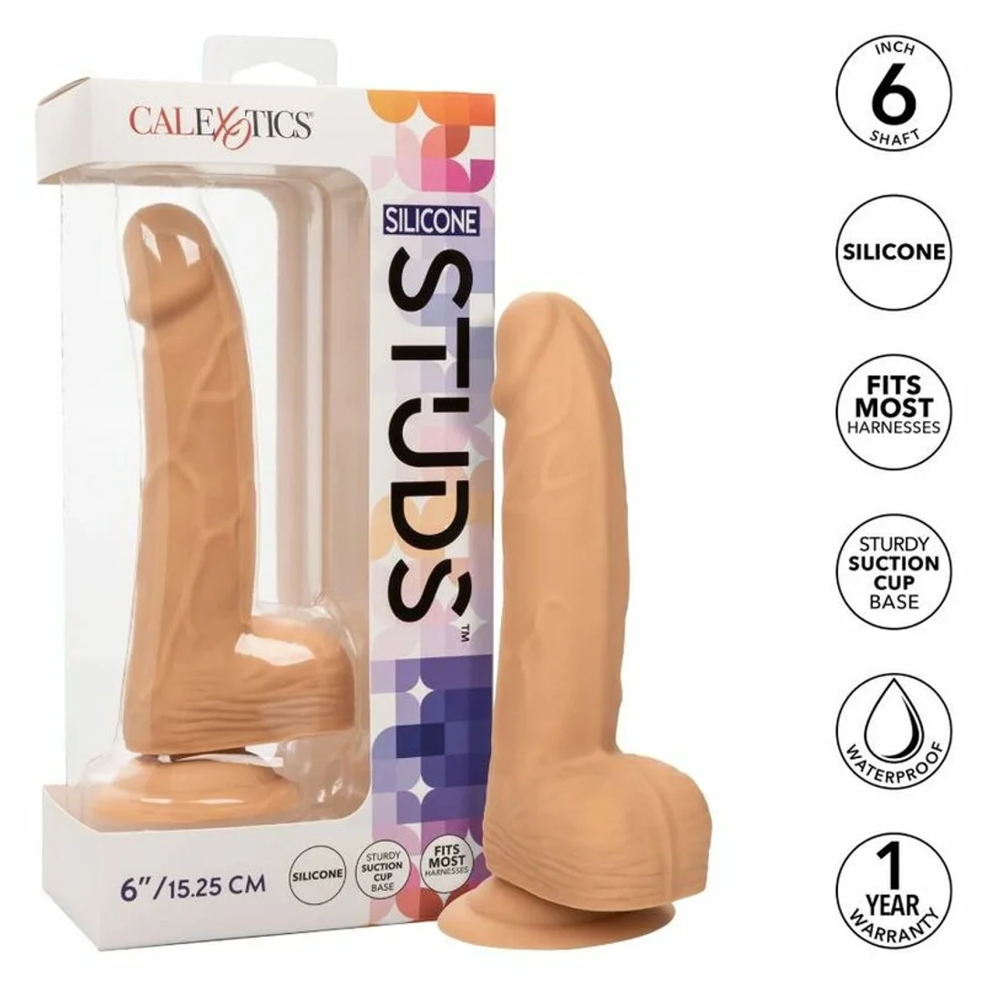 CalExotics Dong silikonowy 15,24 cm skora z przyssawką elastyczny — zdjęcie 2
