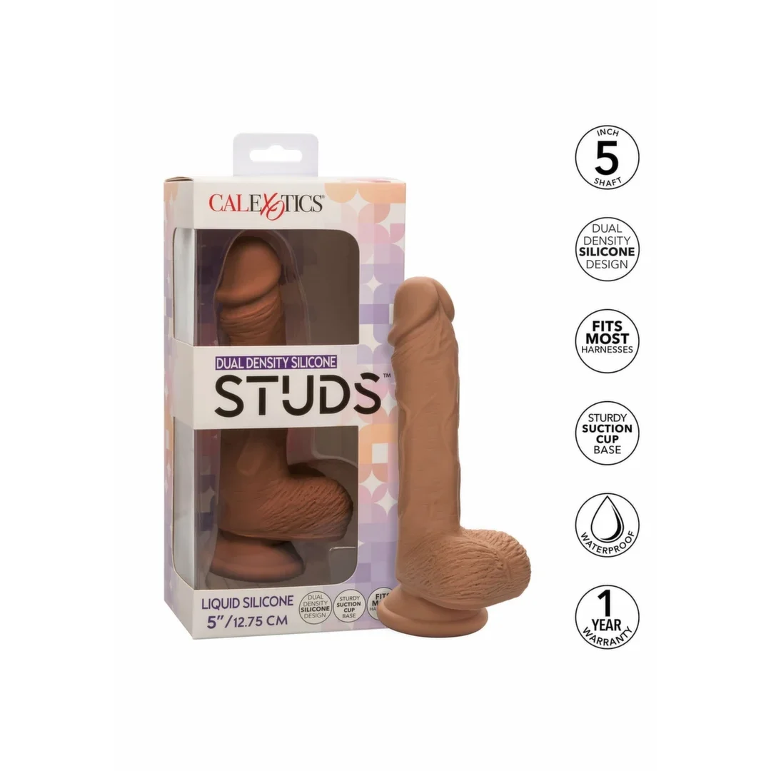 CalExotics Dual Density Silicone Stud 5” anatomiczny model z przyssawką — zdjęcie 5