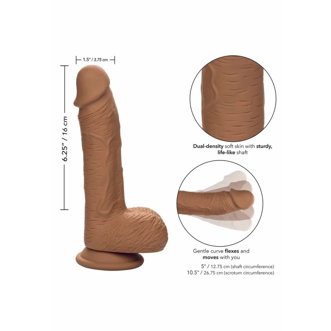 CalExotics Dual Density Silicone Stud 6.25" anatomiczny, silikonowy, z przyssawką — zdjęcie 3