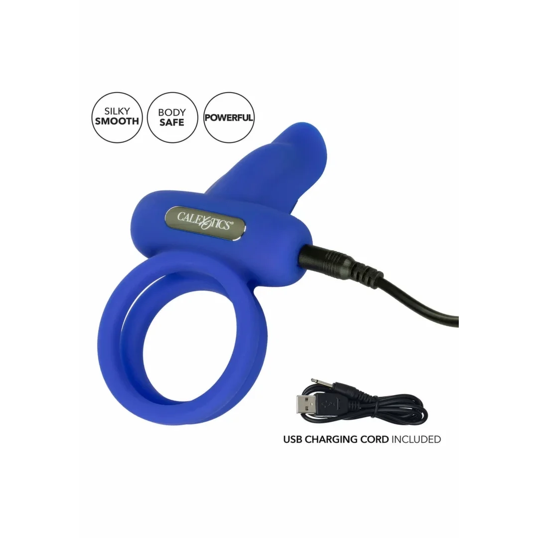 CalExotics Dual Pleaser Enhancer Recharge silikonowy pierścień wibracyjny z pilotem — zdjęcie 6