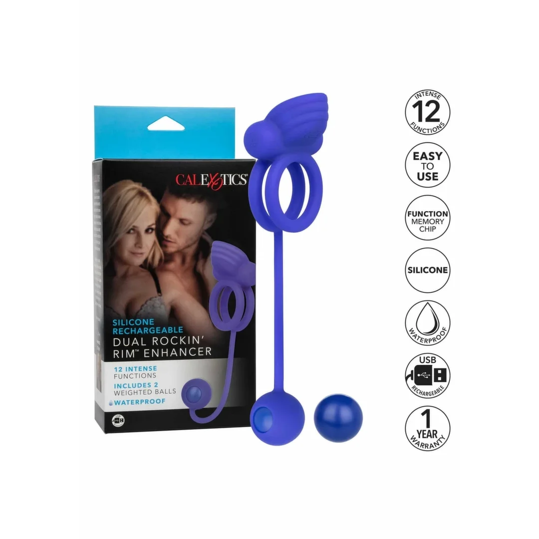 CalExotics Dual Rockin' Rim Enhancer silikonowy, 12 trybow, 2 obciążniki — zdjęcie 5