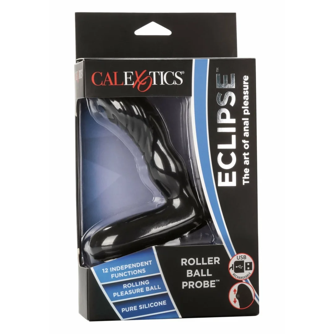 CalExotics Eclipse Roller Ball Probe silikonowy masażer z ruchomą kulką — zdjęcie 3