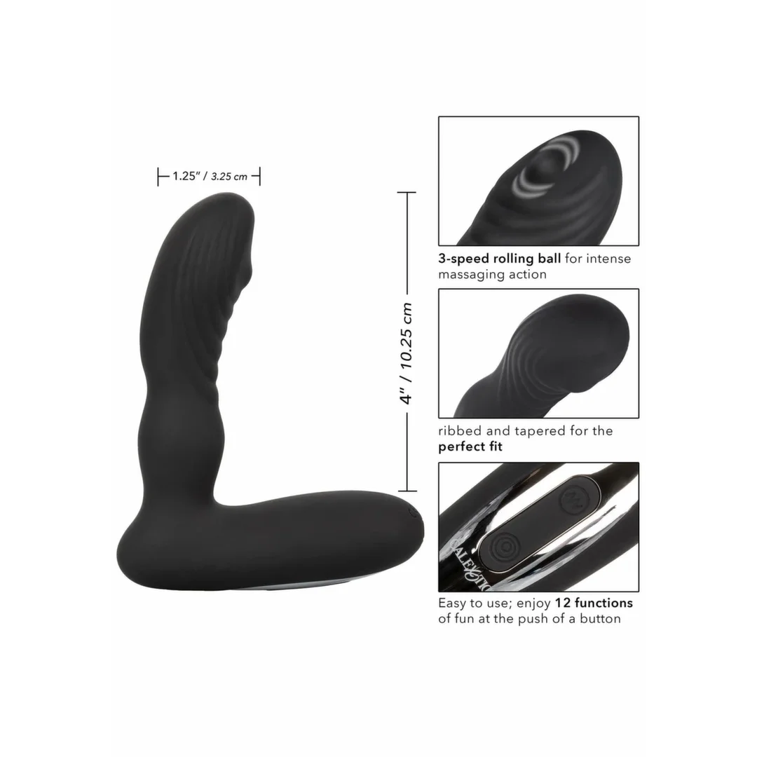 CalExotics Eclipse Roller Ball Probe silikonowy masażer z ruchomą kulką — zdjęcie 4