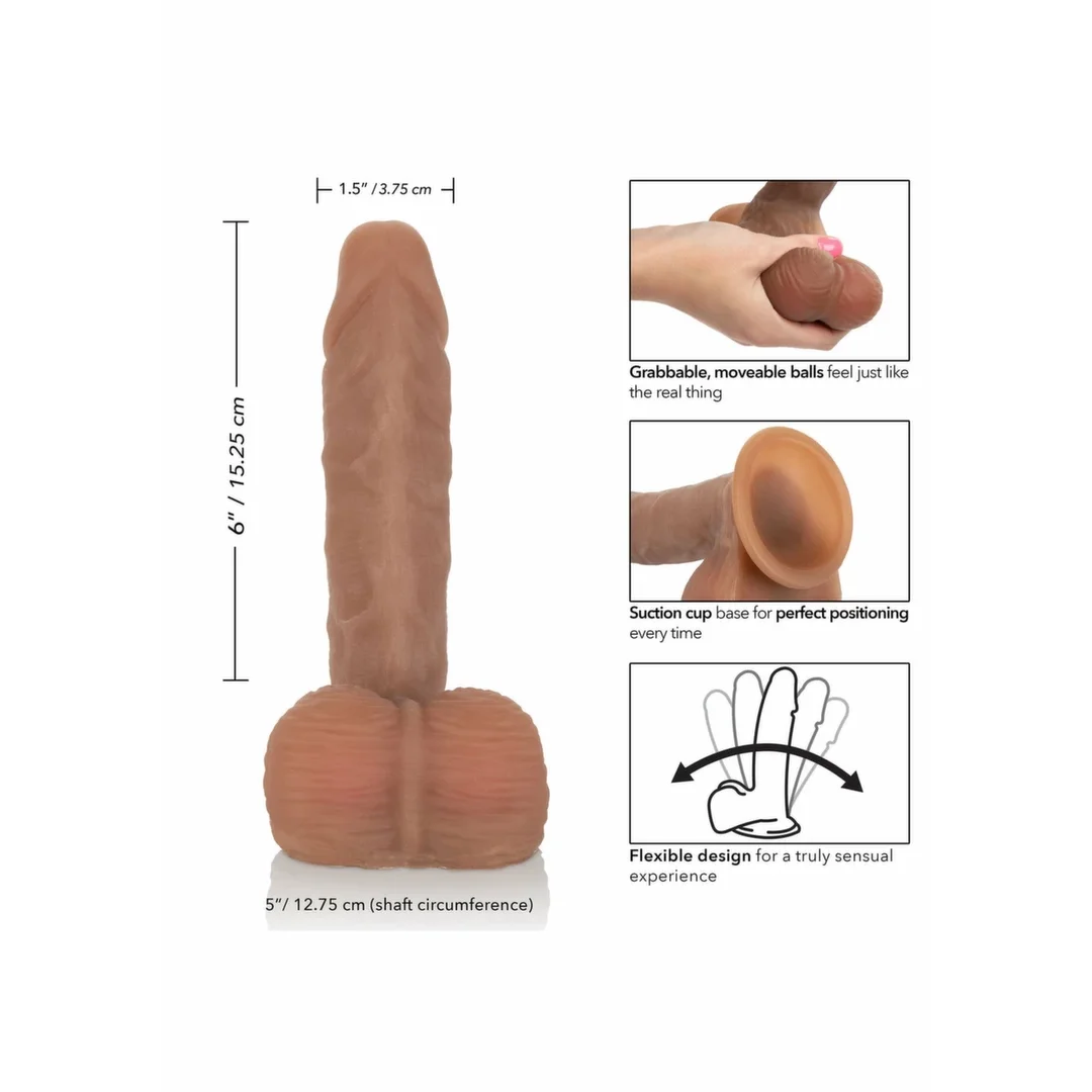 CalExotics Emperor Ballsy PureSkin anatomiczny model z przyssawką 20 cm — zdjęcie 4