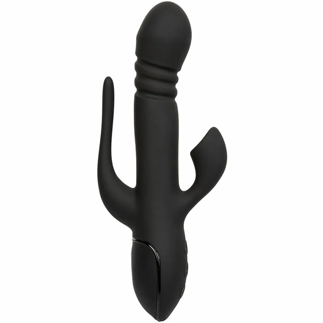 CalExotics Euphoria Triple Action Black - masażer wielofunkcyjny, silikonowy — zdjęcie 3