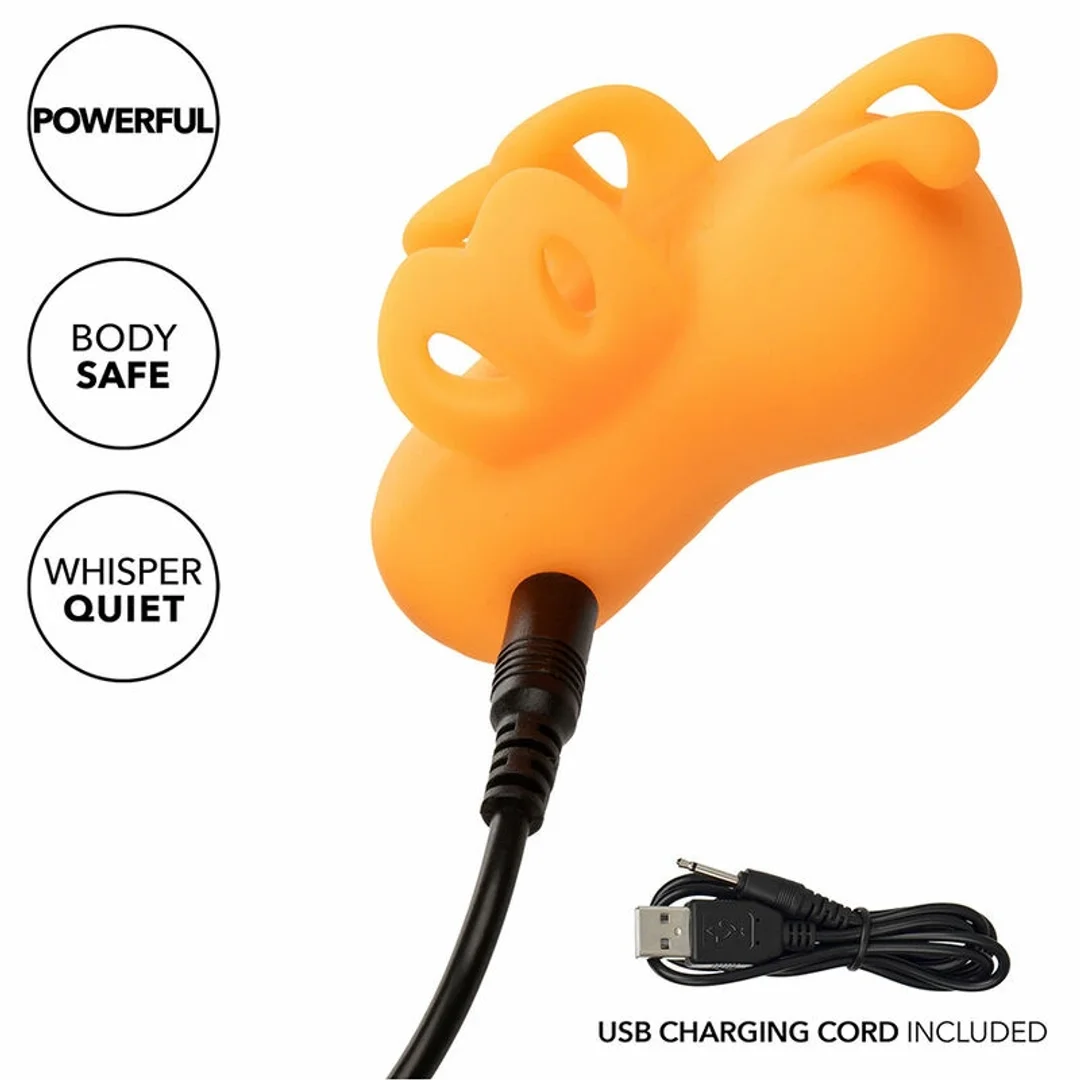 CalExotics Neon Vibes Buzzing Vibe Finger - stymulator palcowy, pomarańczowy, 10 trybow — zdjęcie 9
