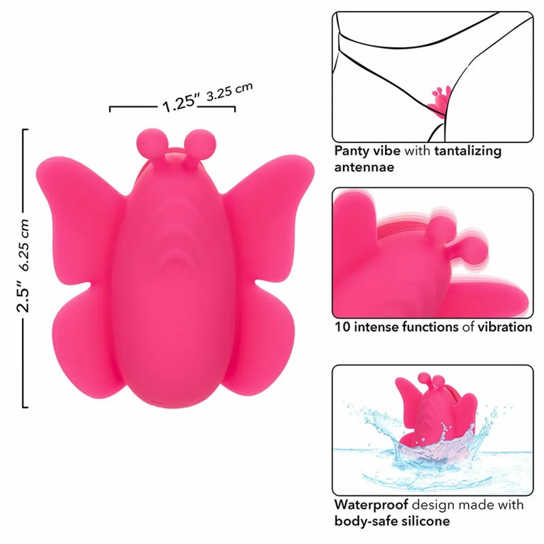 CalExotics Neon Vibes Flutter Vibe rożowy - kompaktowy stymulator z 10 trybami — zdjęcie 8