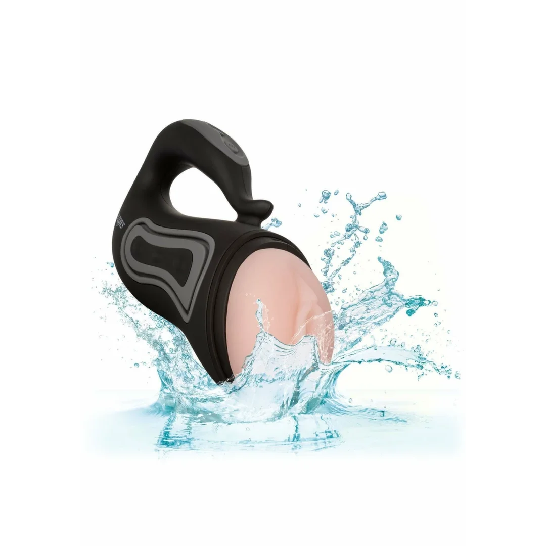 CalExotics Optimum Power Rechargeable Grip-N-Stroke - maszyna intymna z 2 wymiennymi wkładkami PureSkin — zdjęcie 7