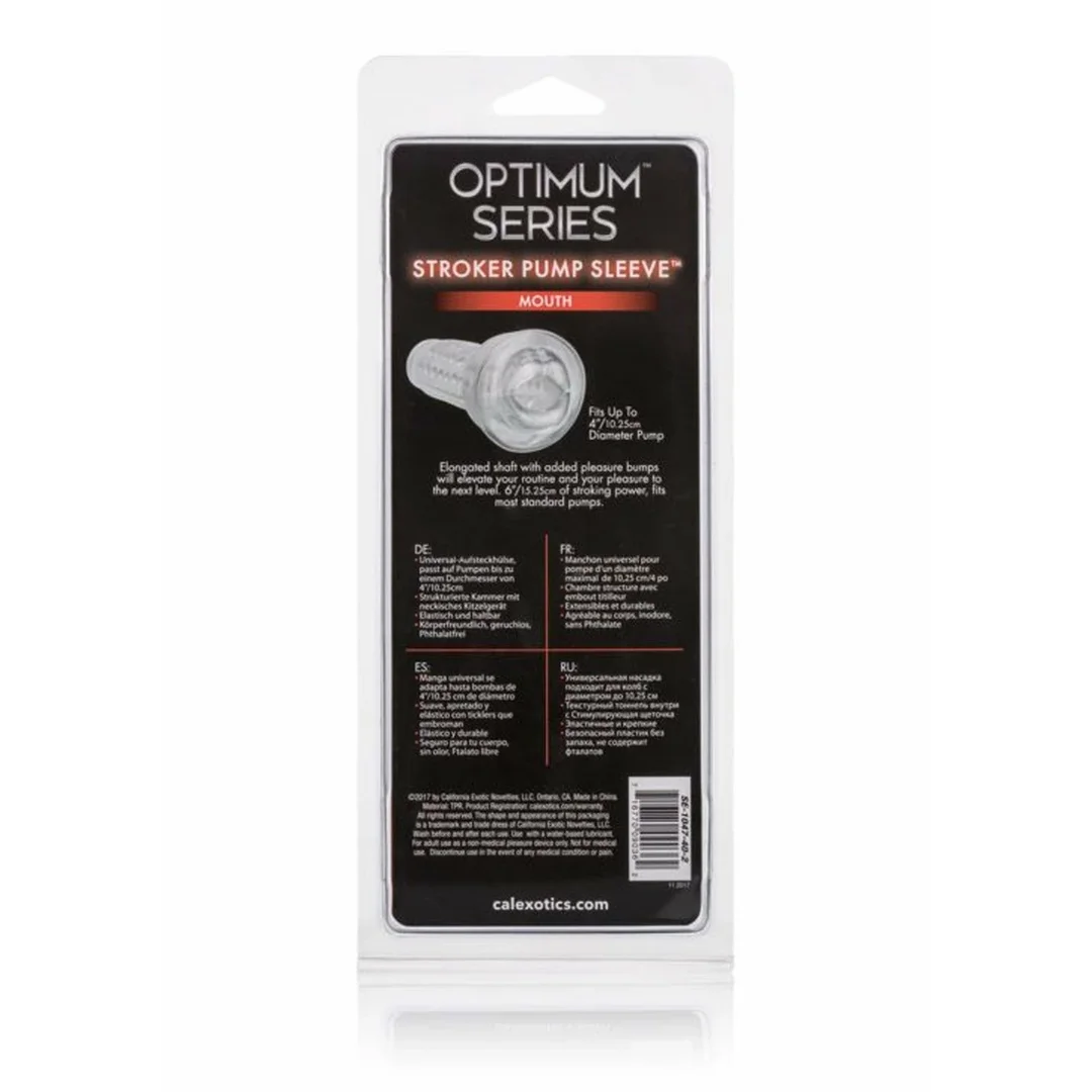 CalExotics Optimum Series Stroker Pump Sleeve Mouth - elastyczna nakładka TPR — zdjęcie 2