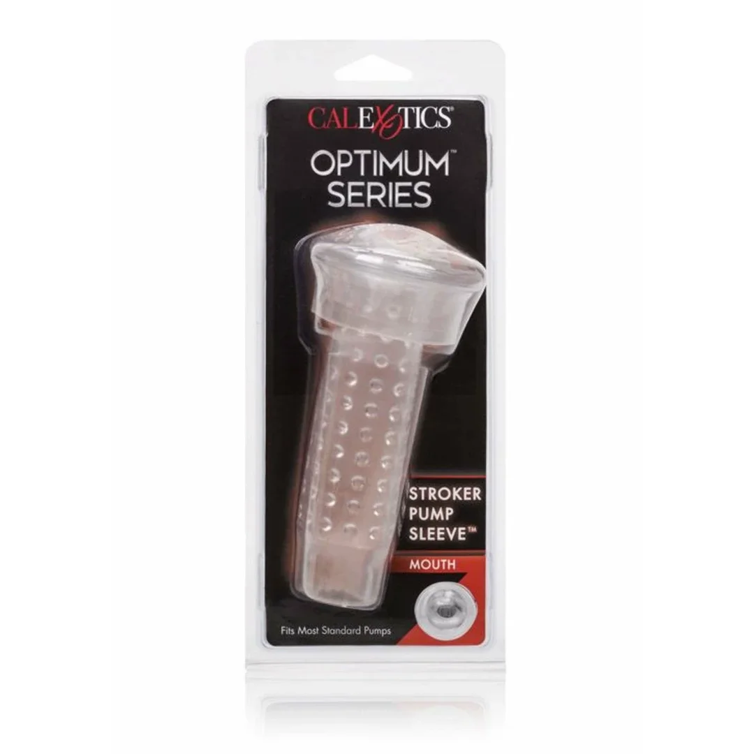 CalExotics Optimum Series Stroker Pump Sleeve Mouth - elastyczna nakładka TPR — zdjęcie 3