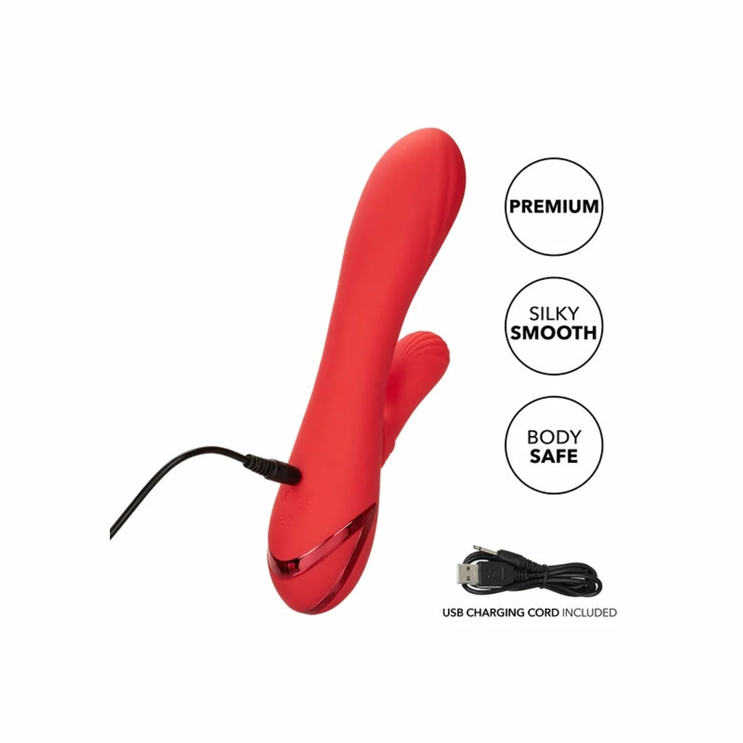 CalExotics Palisades Passion Red - Masażer podgrzewany, silikon, 11,5 cm — zdjęcie 2