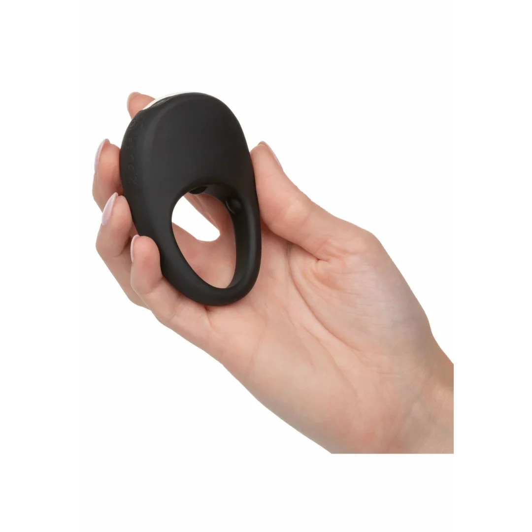 CalExotics Pleasure Ring silikonowy pierścień wibrujący ładowalny czarny — zdjęcie 8