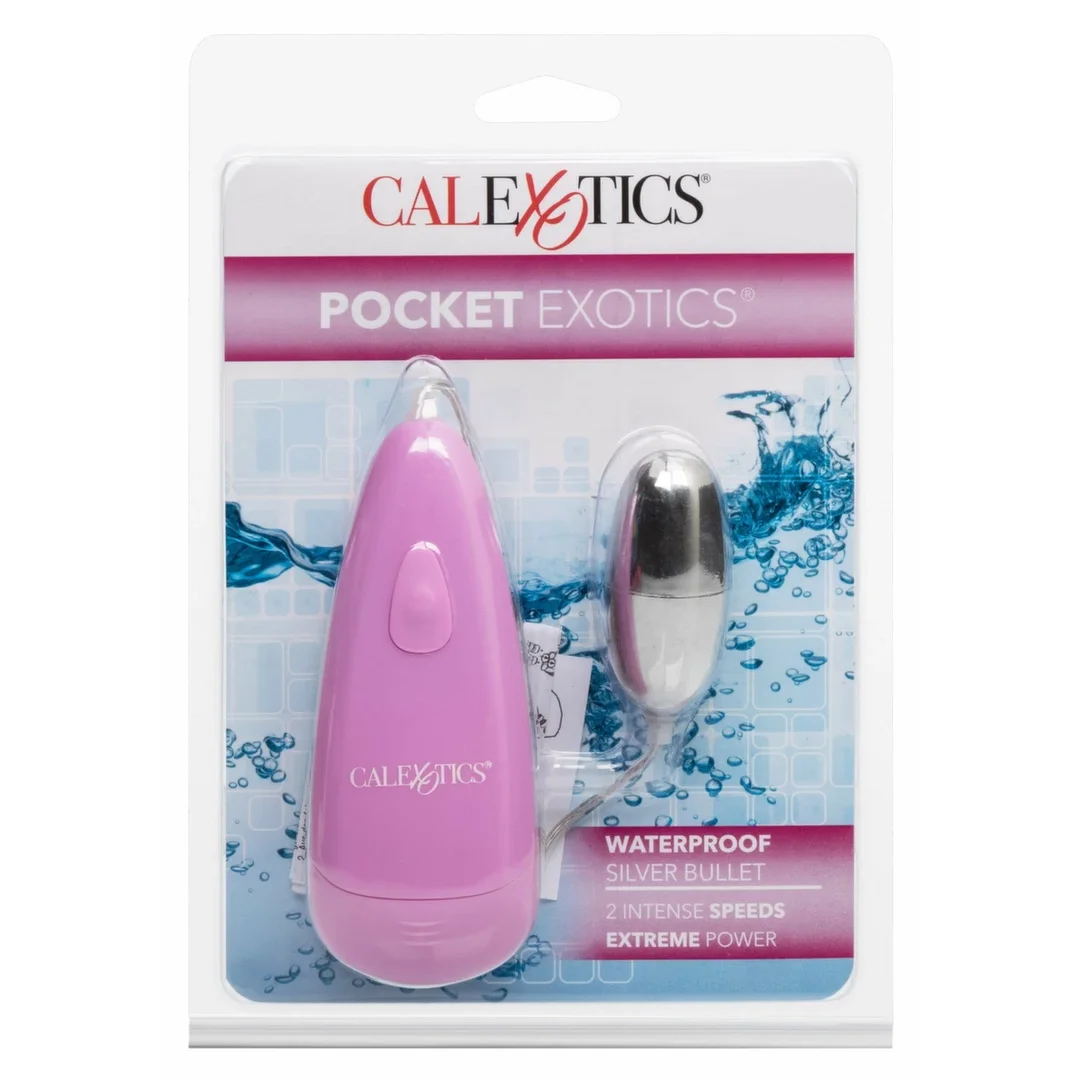 CalExotics Pocket Waterproof Bullet mini masażer wodoodporny srebrny — zdjęcie 2