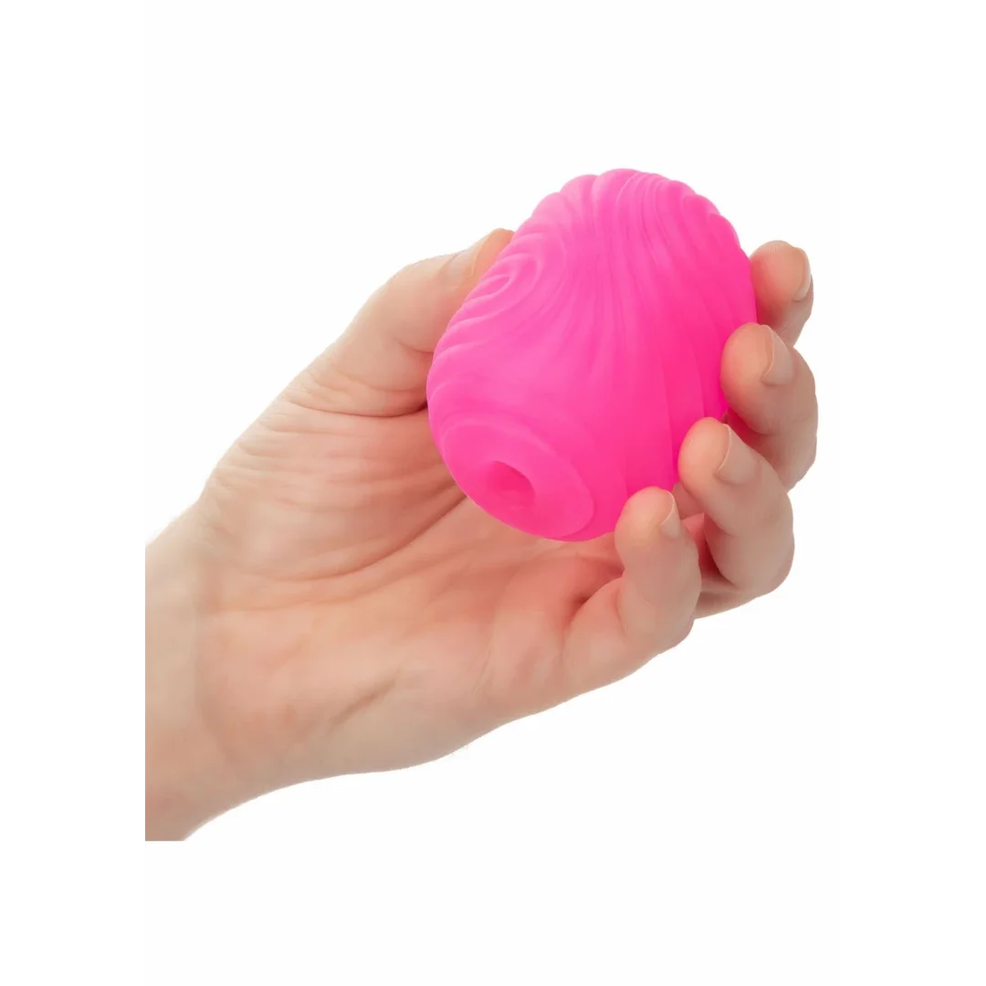 CalExotics Pop Sock Textured - dwustronna silikonowa maszyna intymna z teksturą — zdjęcie 5