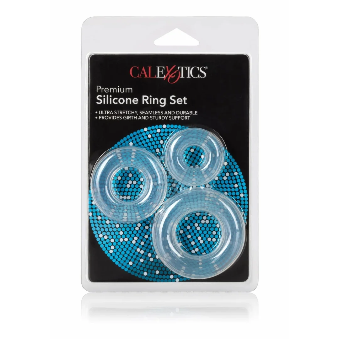 CalExotics Premium Silicone Ring Set - Zestaw 3 elastycznych pierścieni silikonowych — zdjęcie 3