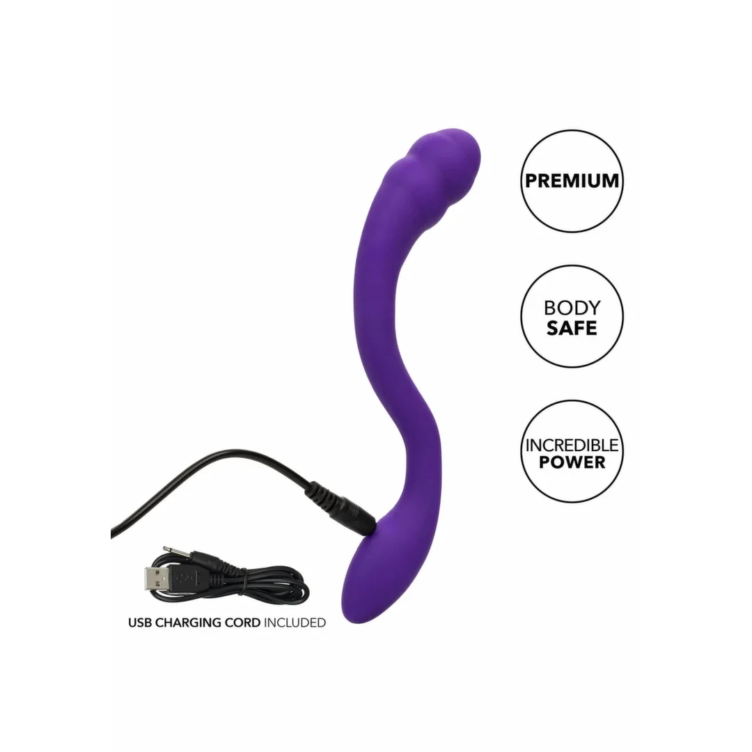 CalExotics Pretty Little Wands Charmer masażer silikonowy dwustronny fioletowy — zdjęcie 6