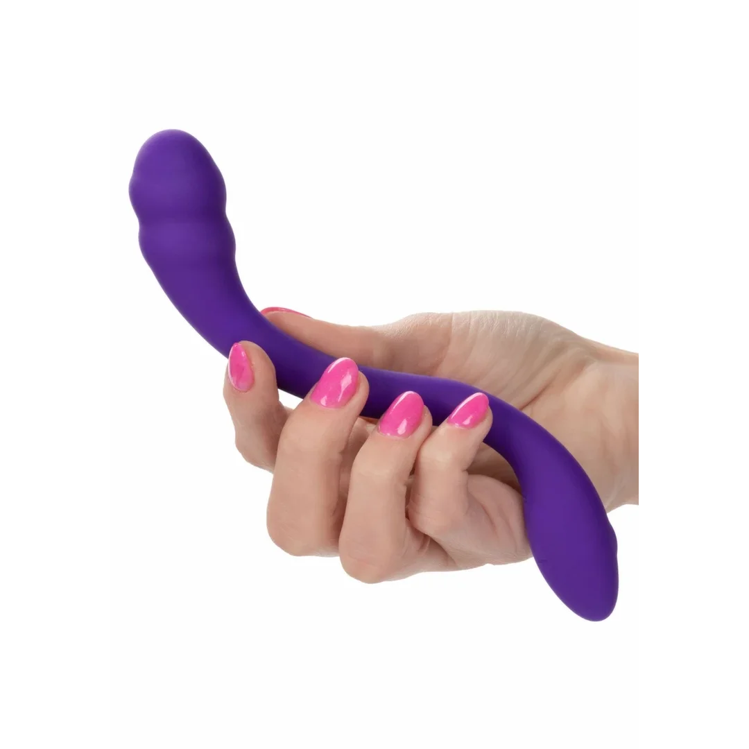 CalExotics Pretty Little Wands Charmer masażer silikonowy dwustronny fioletowy — zdjęcie 7