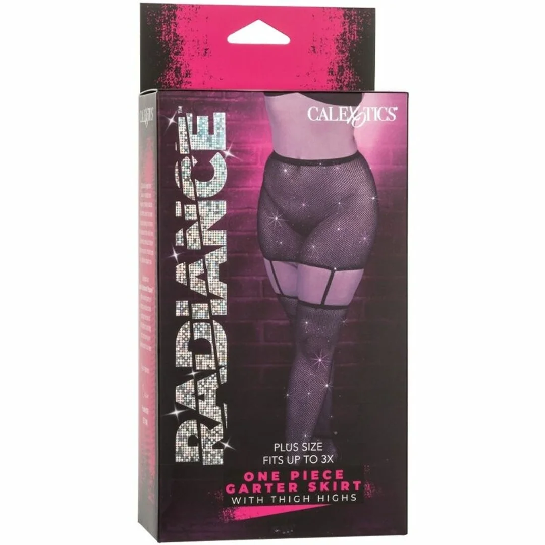 CalExotics Radiance Plus Size - Spodnica z podwiązkami i kryształkami 3X — zdjęcie 4