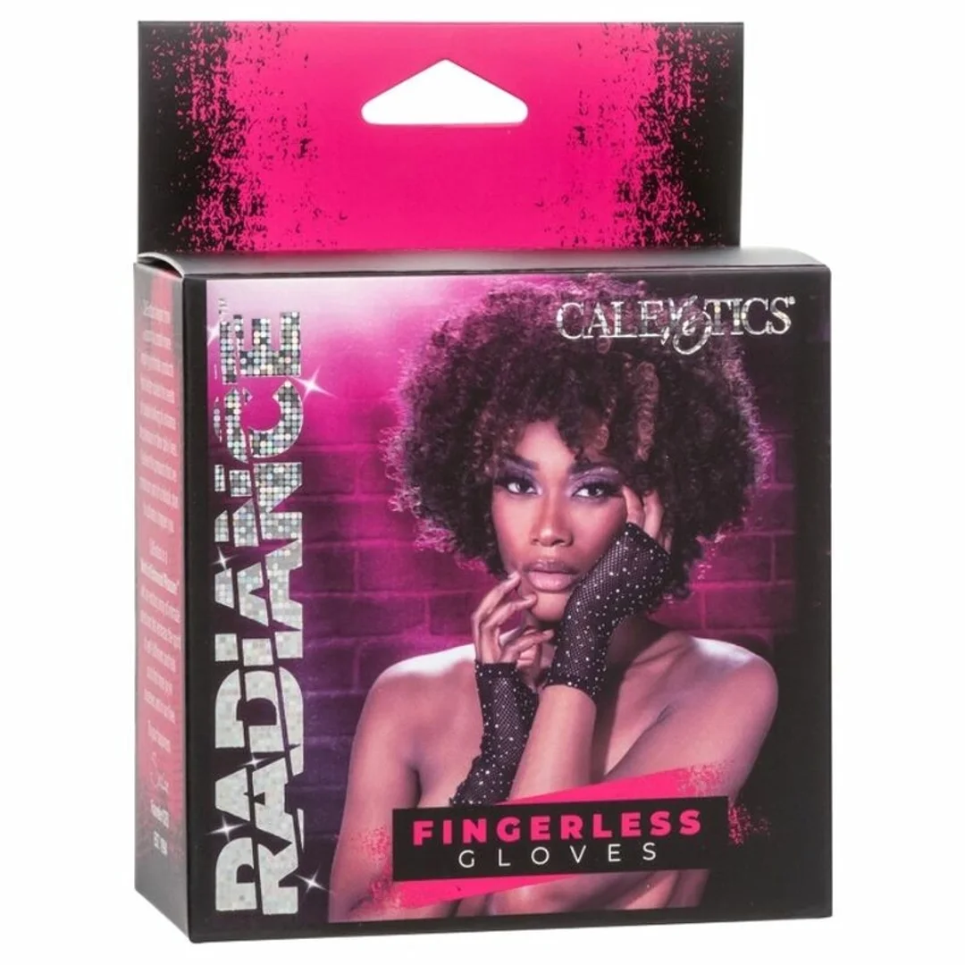 CalExotics Radiance rękawiczki bez palcow z kryształkami uniwersalne — zdjęcie 4