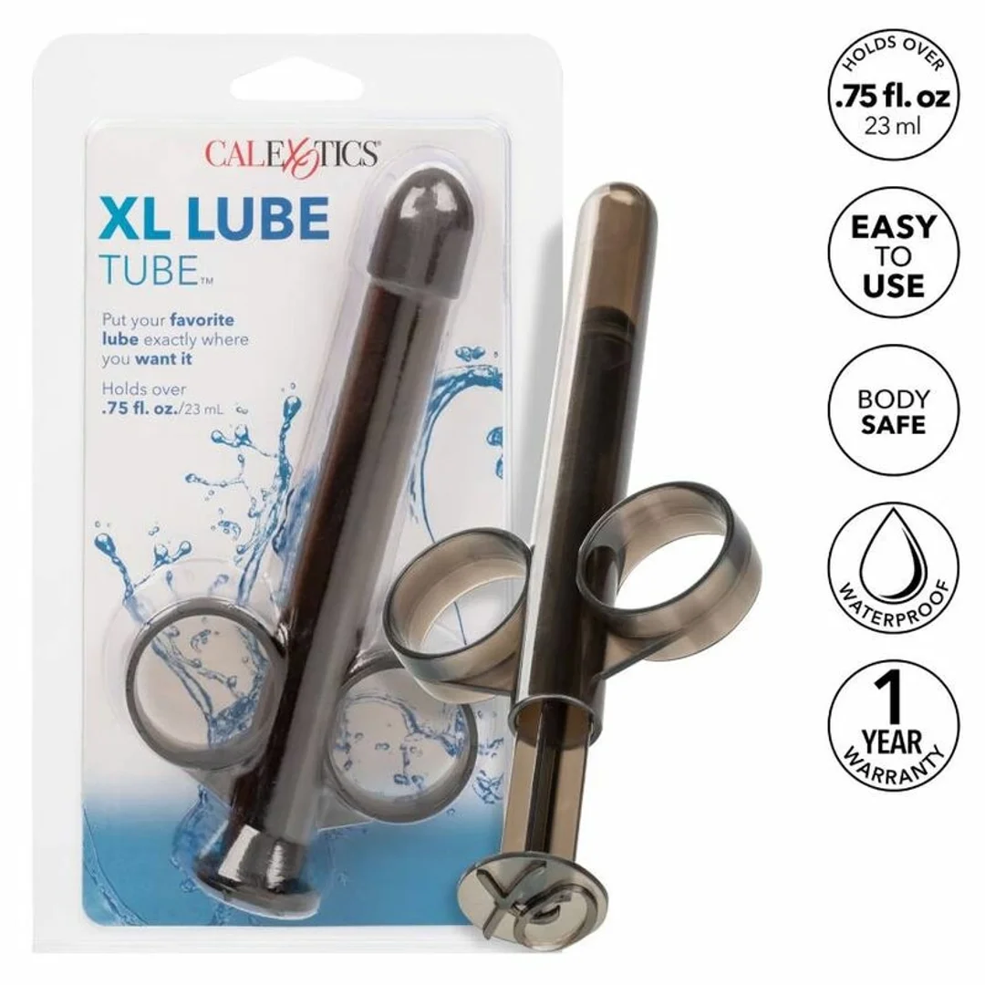 CalExotics XL Lube Tube czarna - precyzyjny aplikator lubrykantu 23ml — zdjęcie 2