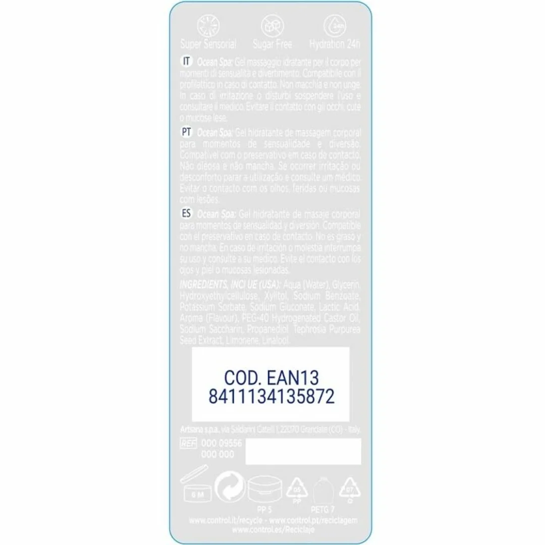 Control 2w1 żel do masażu Morze Środziemne 200ml bez parabenow — zdjęcie 2