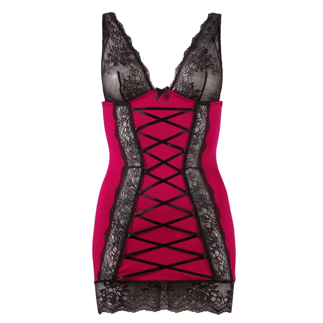 Cottelli Collection LINGERIE Sukienka Czerwona Koronka L Regulowana — zdjęcie 5