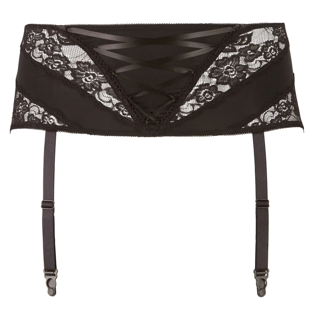 Cottelli CURVES Pas do Pończoch z Koronką, Regulowany, Czarny, 4XL — zdjęcie 5