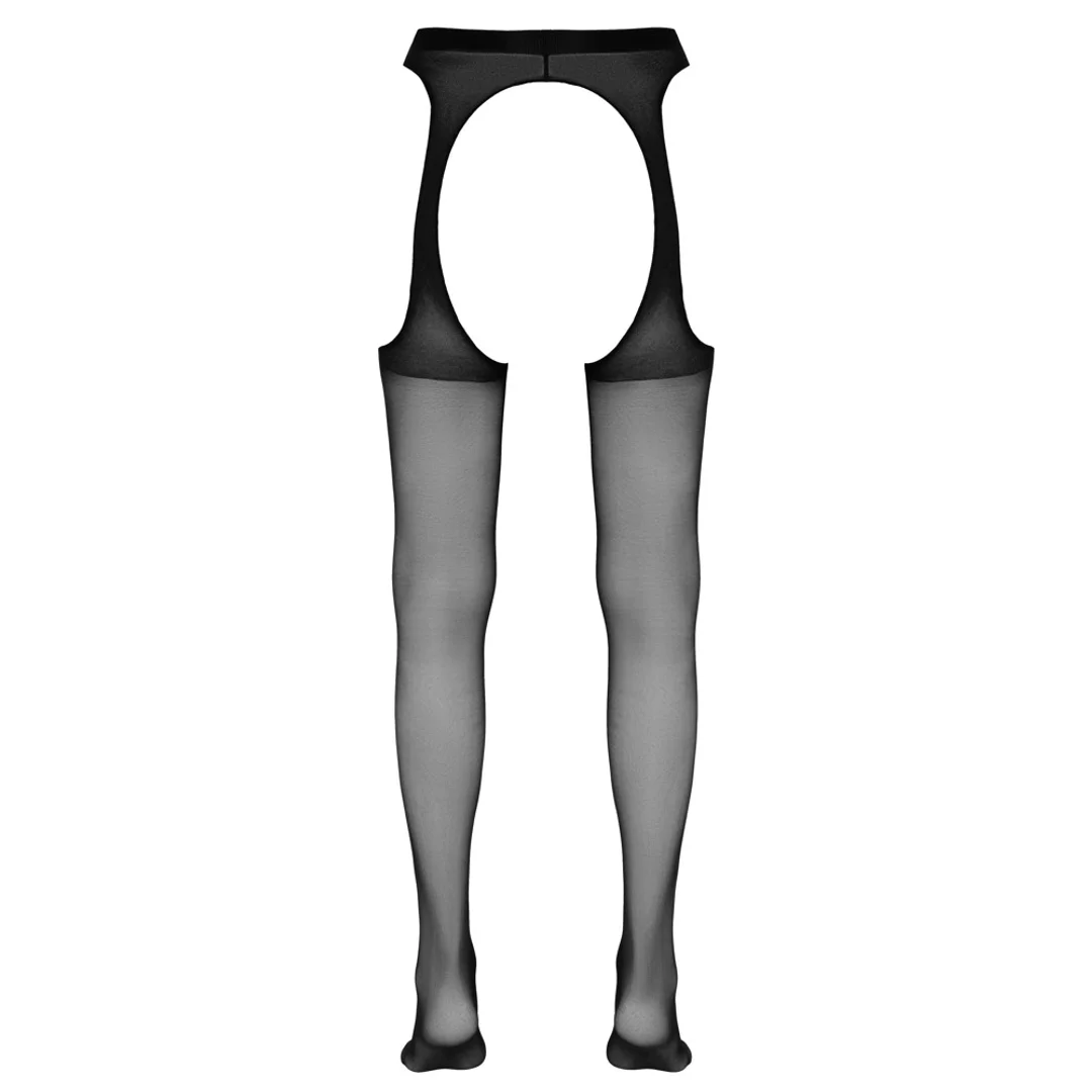 Cottelli Legwear rajstopy czarne imitujące pas do pończoch L/XL — zdjęcie 5