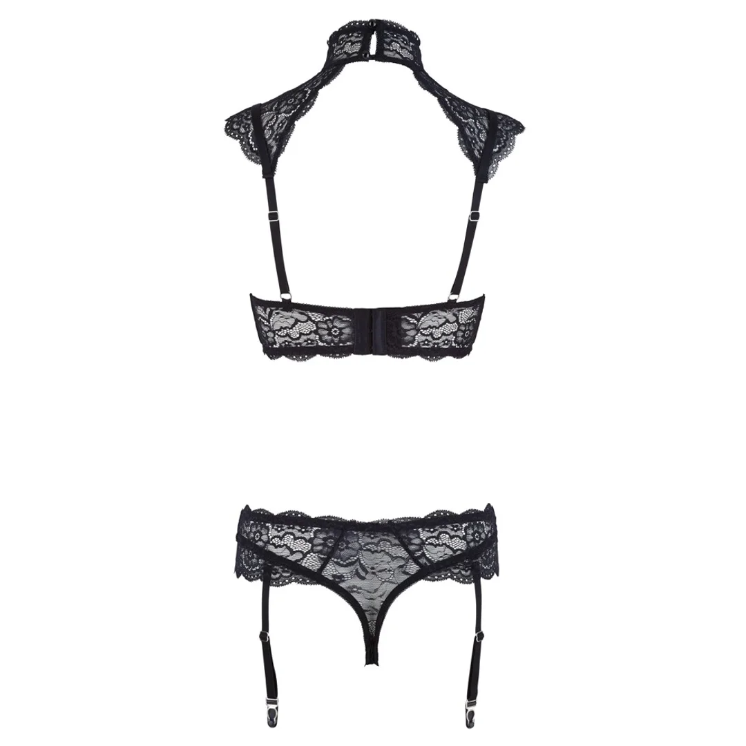 Cottelli Lingerie 85C/L - Komplet Koronkowy z Kołnierzem i Szelkami — zdjęcie 7