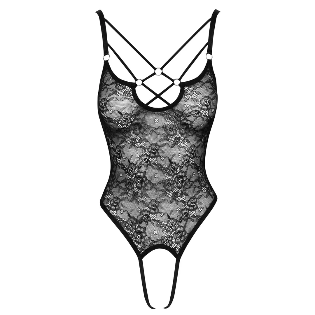Cottelli Lingerie Body koronkowe czarne S regulowane paski — zdjęcie 7