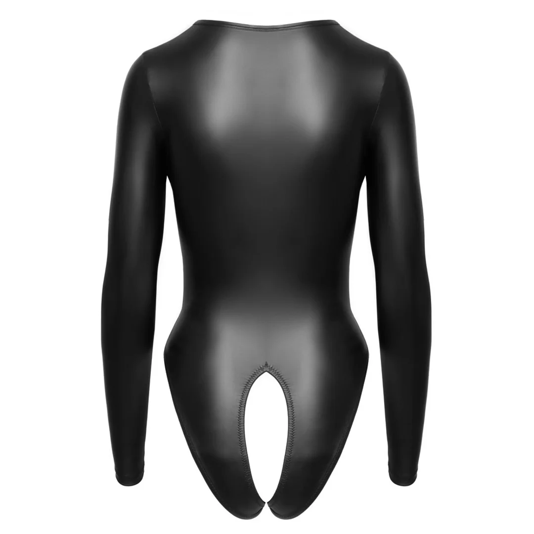Cottelli LINGERIE Body matowe czarne otwarty przod bez krocza M — zdjęcie 8