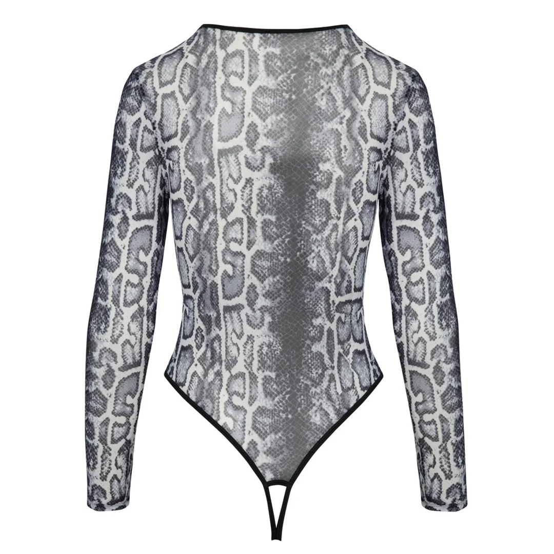 Cottelli Lingerie Body Panterka Przezroczyste Długi Rękaw L — zdjęcie 5