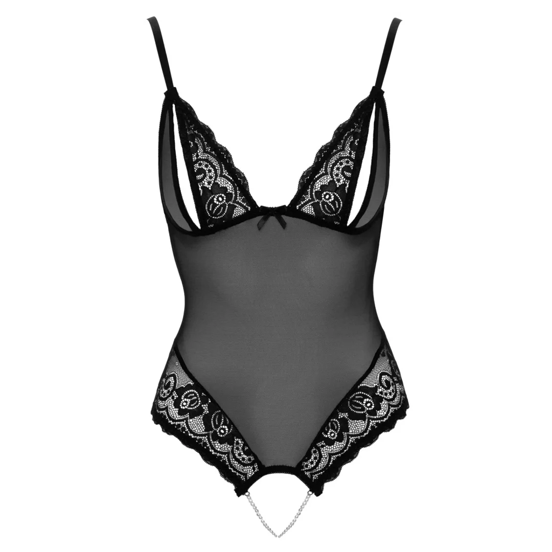 Cottelli Lingerie Body Siateczkowe z Koronką, otwarta konstrukcja, M — zdjęcie 6