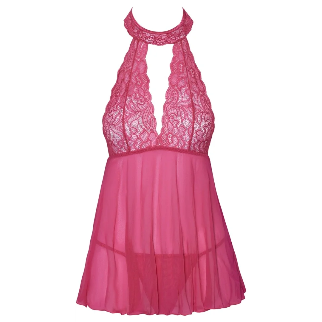 Cottelli Lingerie Haleczka Rożowa Koronka + Stringi L/XL — zdjęcie 7