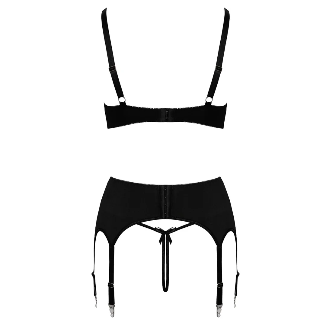 Cottelli Lingerie Komplet 3-częściowy z koronką i zamkiem, rozmiar S — zdjęcie 8