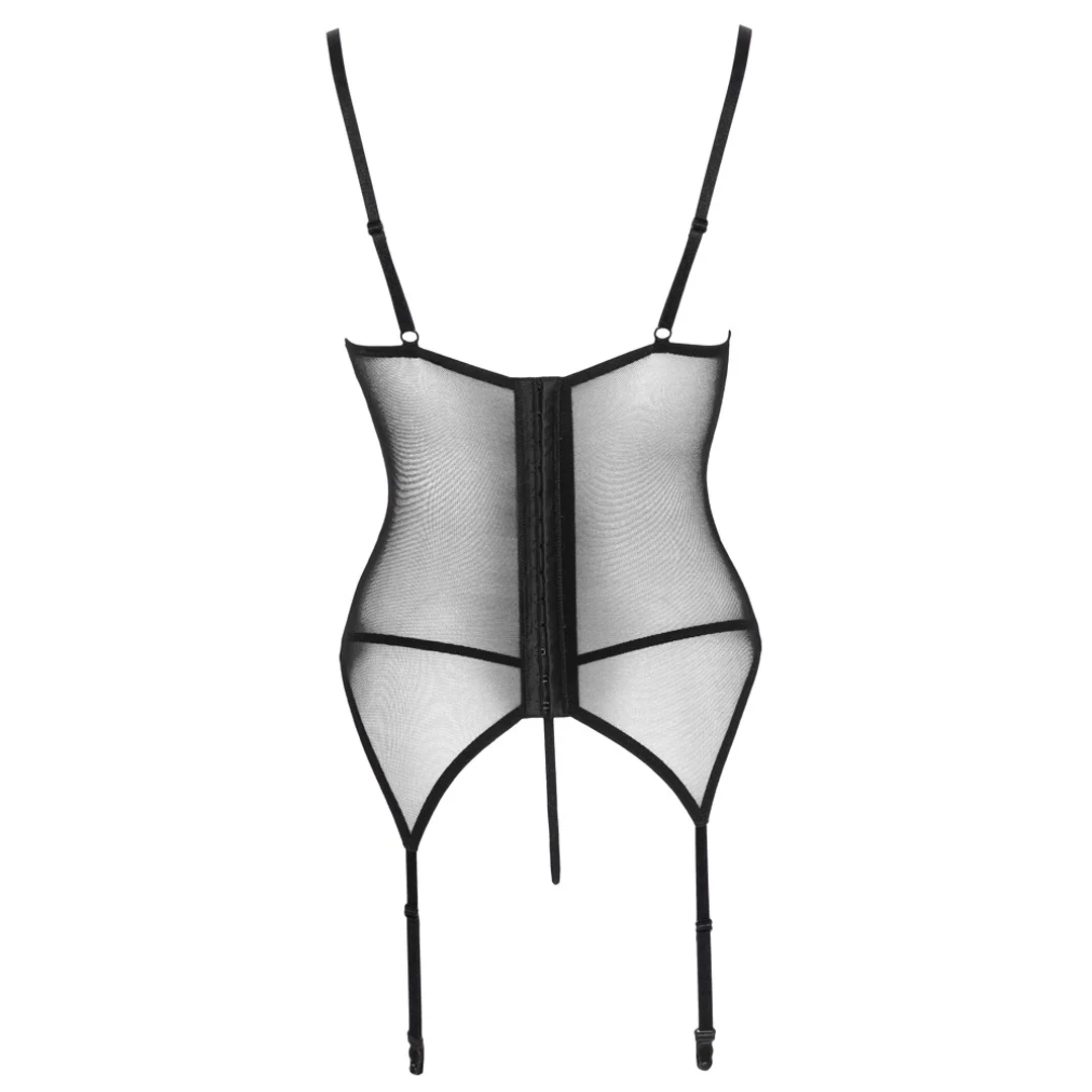 Cottelli LINGERIE Koszulka Matowa z Koronką i Paskami + Stringi L — zdjęcie 6