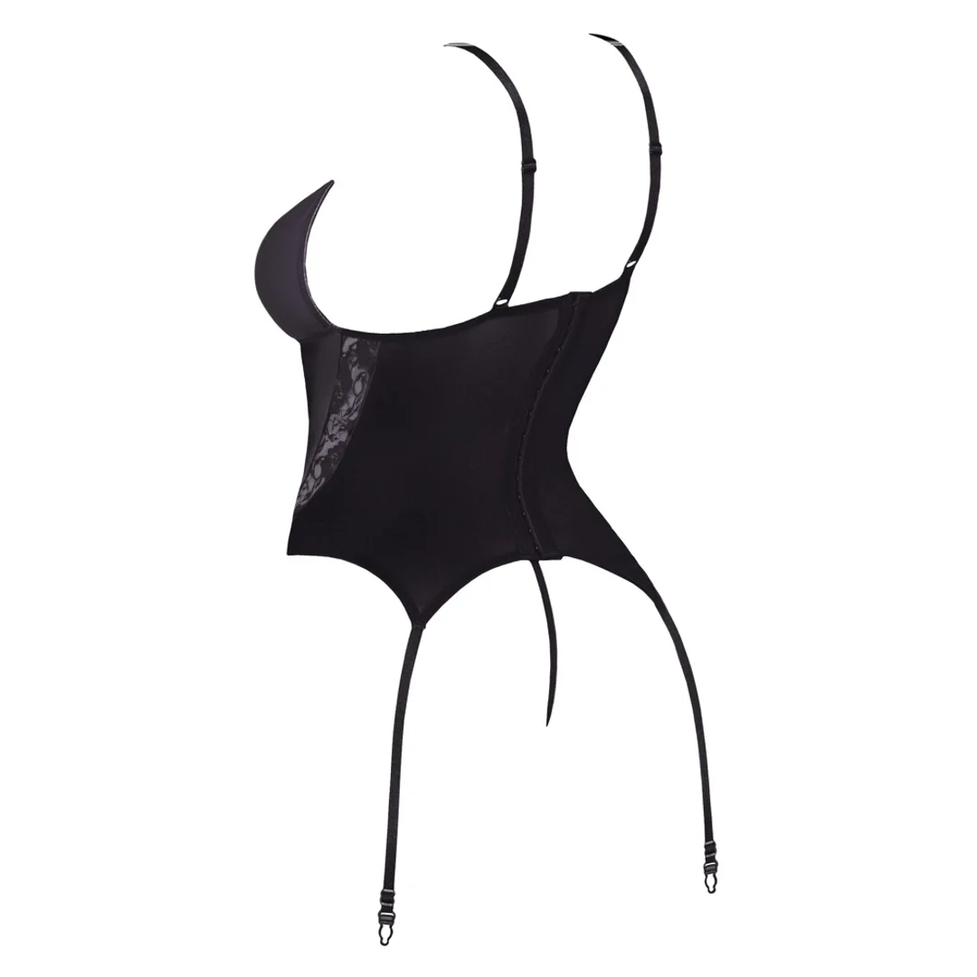 Cottelli LINGERIE Koszulka Matowa z Koronką i Paskami + Stringi L — zdjęcie 7