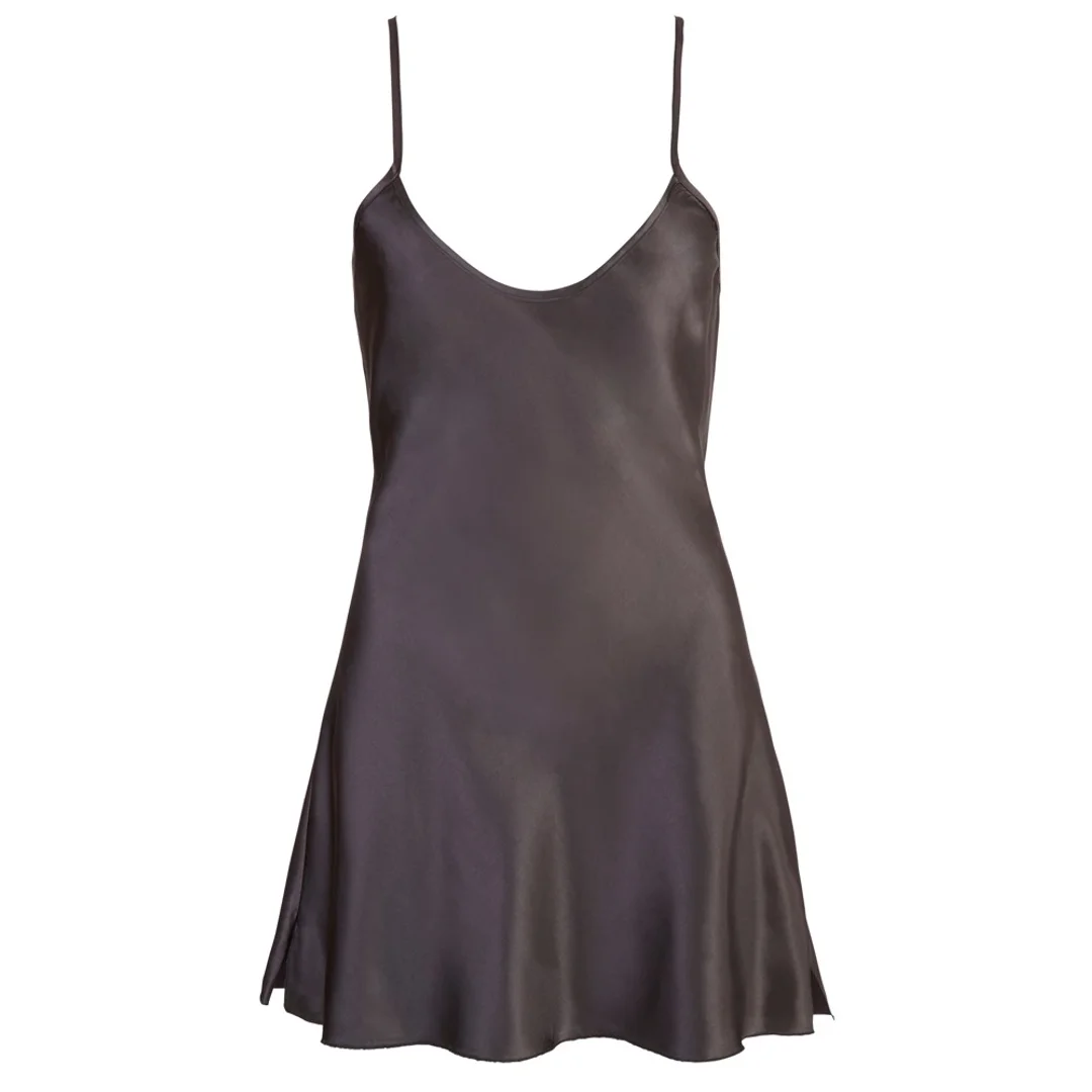 Cottelli Lingerie Satynowa Koszulka Nocna Czarna 2XL Regulowana — zdjęcie 5