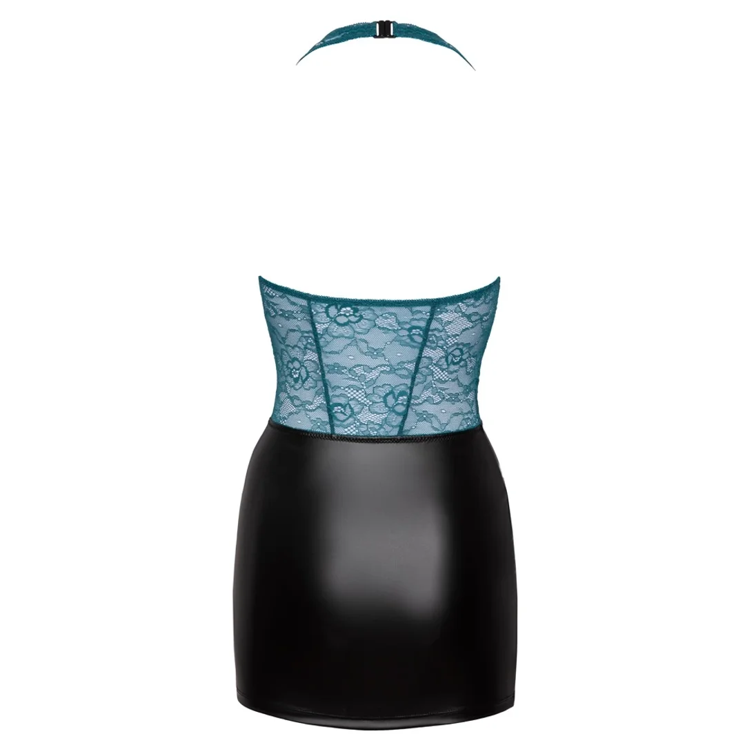 Cottelli Lingerie sukienka matowa czarna koronka zielona M — zdjęcie 8