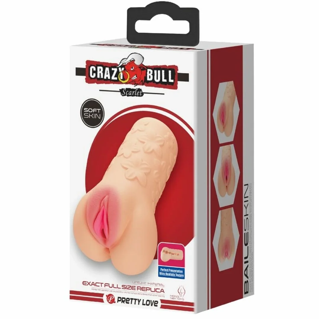 Crazy Bull Scarlet - Masturbator model anatomiczny z teksturą żebrowaną TPR — zdjęcie 8