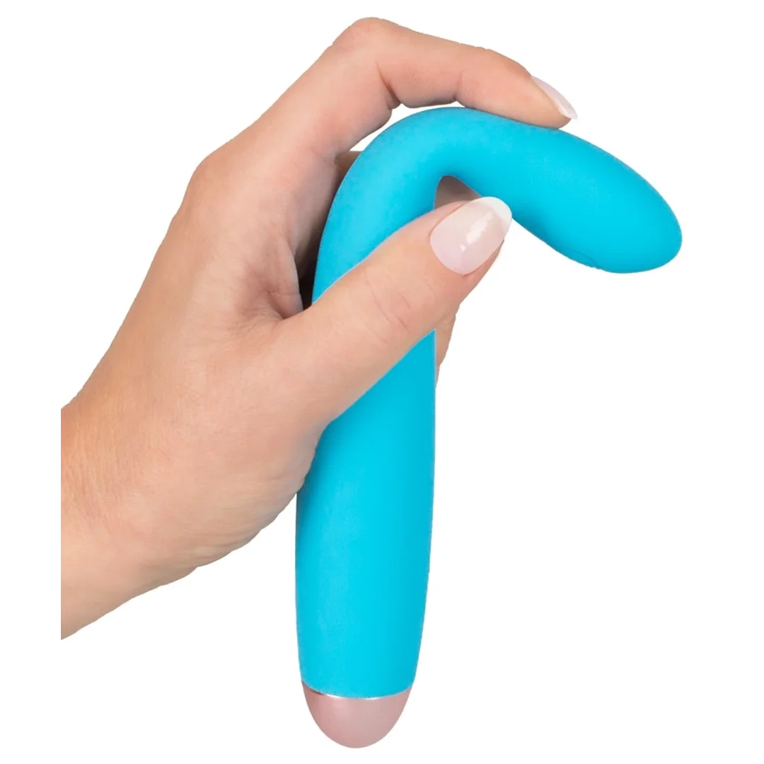 Cuties Mini Wibrator Stymulujący Niebieski 18,7 cm USB 7 Trybow — zdjęcie 5