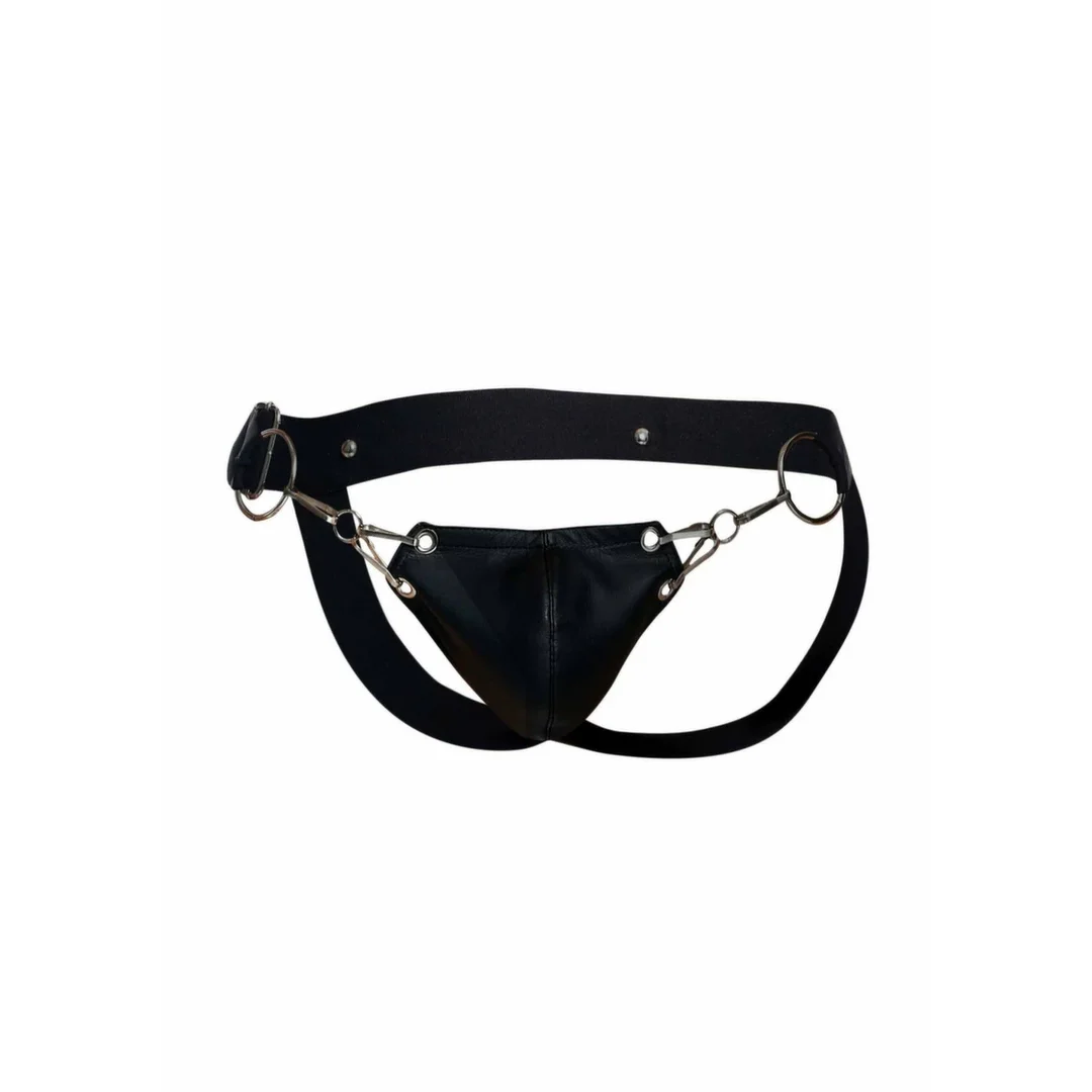 DNGEON Snap Jockstrap czarny pas z łańcuszkiem, rozmiar uniwersalny — zdjęcie 9