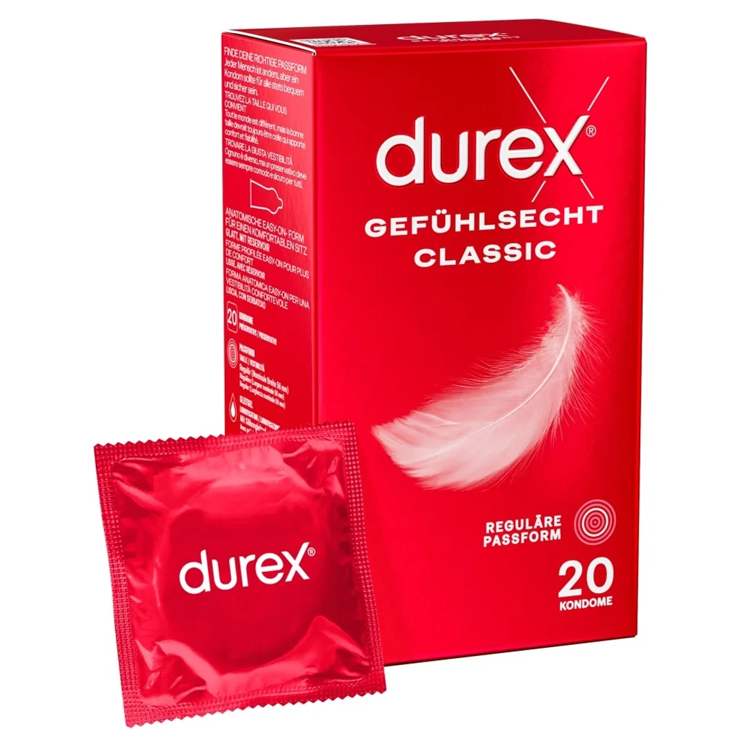 Durex Classic Lateksowe Prezerwatywy 20 szt. Wyprofilowane 56 mm — zdjęcie 2