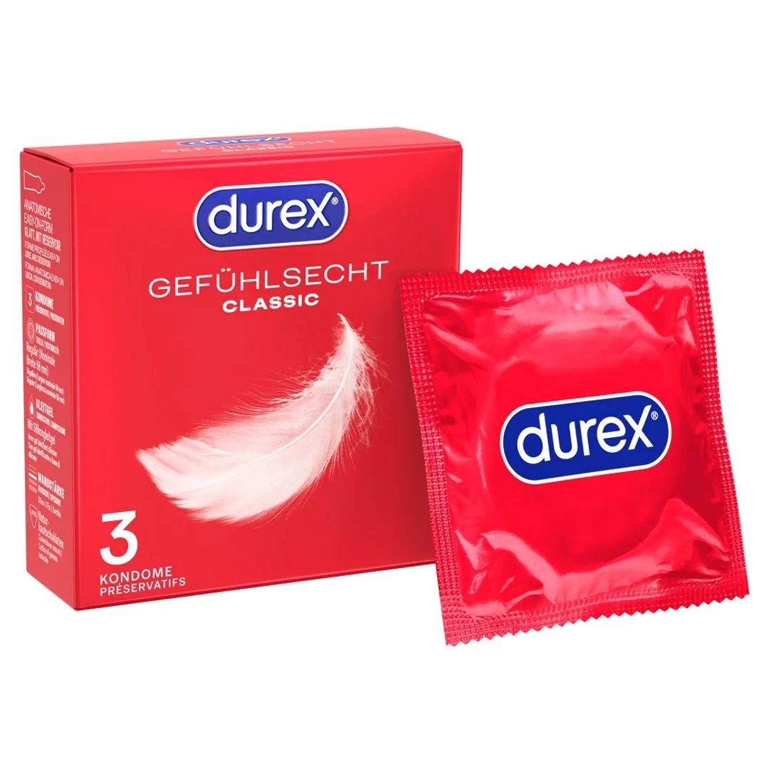 Durex Classic prezerwatywy lateksowe ze zbiorniczkiem 3 sztuki — zdjęcie 2