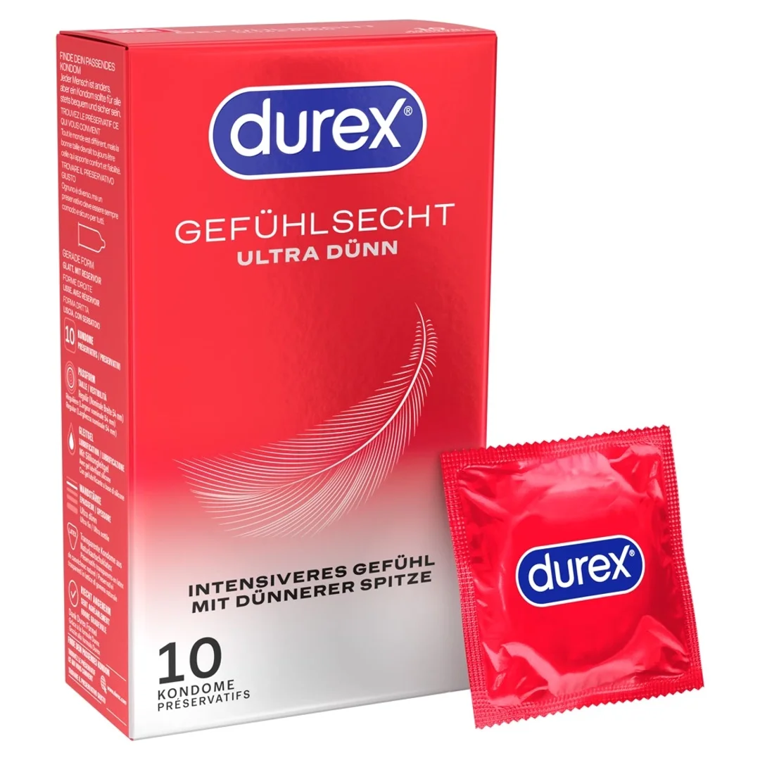 Durex Gefuhlsecht Ultra Dunn 10 szt. prezerwatywy ultracienkie 56 mm — zdjęcie 2